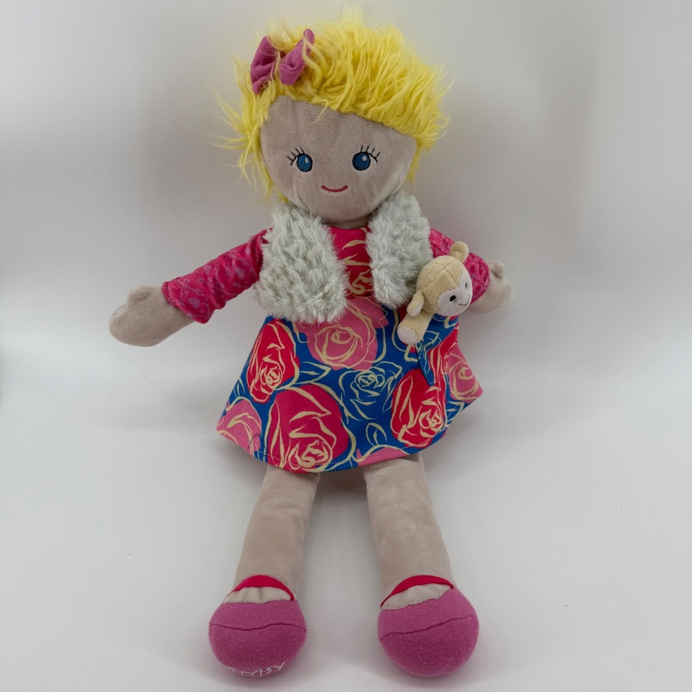 Scentsy Buddy Plush Sierra Doll Yellow Hair Dress Lamb Friend Stuffed Toy